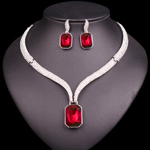 Crystal Choker Necklace & Earrings Sets - winsomesboutique
