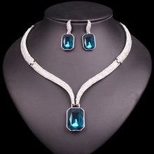 Load image into Gallery viewer, Crystal Choker Necklace &amp; Earrings Sets - winsomesboutique
