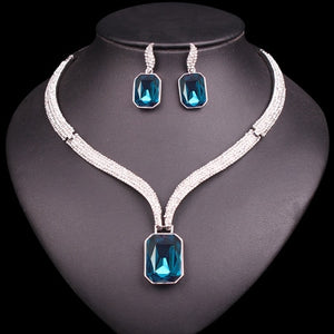 Crystal Choker Necklace & Earrings Sets - winsomesboutique