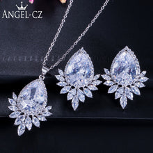 Load image into Gallery viewer, ANGELCZ 2 Piece Ladies Pendant Necklace And Earrings Set - winsomesboutique
